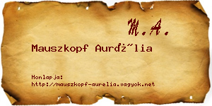 Mauszkopf Aurélia névjegykártya